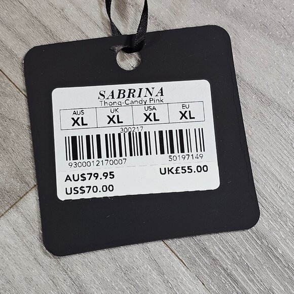 NWT Honey Birdette Sabrina Candy Pink Thong Size XL - Picture 3 of 6